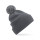 Cuffia invernale personalizzabile Beechfield doppio strato con pompon bicolore