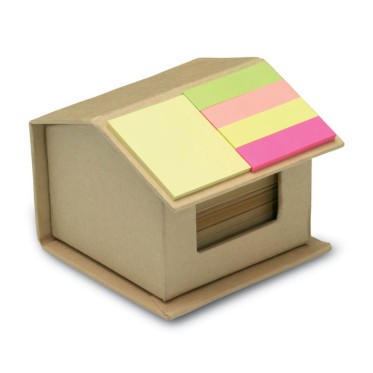 Blocchetti fogli adesivi personalizzati con logo - RECYCLOPAD - Set memo e adesivi colorati
