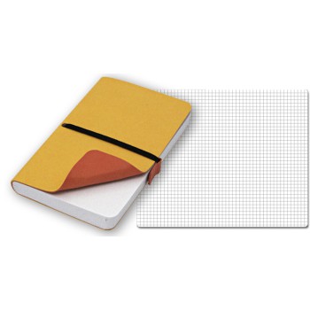 Taccuino quaderno personalizzato con logo - Reflexa-blocco a quadretti con elastico