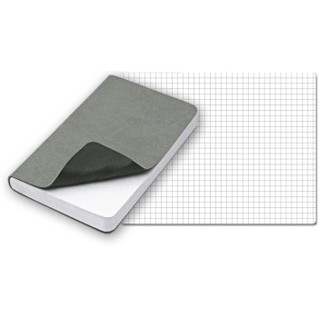 Black notes Reflexa quadretti personalizzati con logo - REFLEXA blocco f.to 12,5x20,3, a quadretti 224 pg. in vivella bicolore. Astuccio di confezione.
