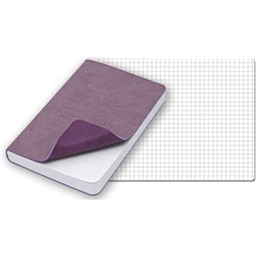 Articoli cartoleria personalizzati con logo - REFLEXA blocco f.to 12,5x20,3, a quadretti 224 pg. in vivella bicolore. Astuccio di confezione.
