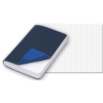 Taccuino quaderno personalizzato con logo - REFLEXA blocco f.to 9x14, a quadretti, 224 pg. in vivella bicolore. Astuccio di confezione.