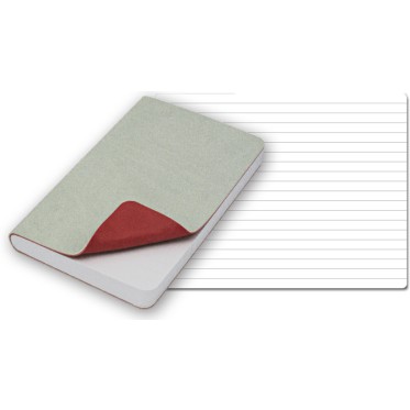 Taccuino quaderno personalizzato con logo - REFLEXA blocco f.to 9x14, a righe, 224 pg. in vivella bicolore. Astuccio di confezione.