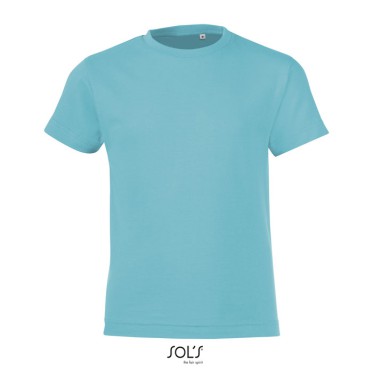 T-shirt personalizzabile Regent Fit Kids in cotone ringspun elasticizzata