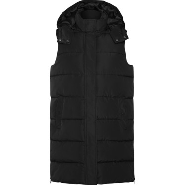 Gilet imbottito donna personalizzabile cappuccio rimovibile e tessuto idrorepellente