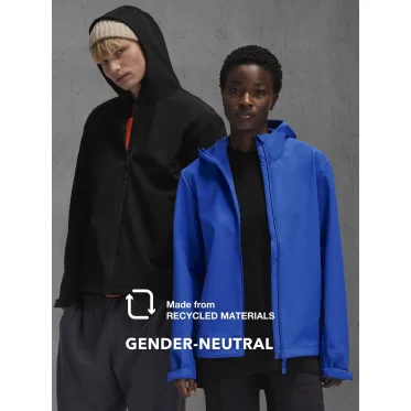 Reset 3Lr Hooded Softshell personalizzabile B&C Collection impermeabile e traspirante