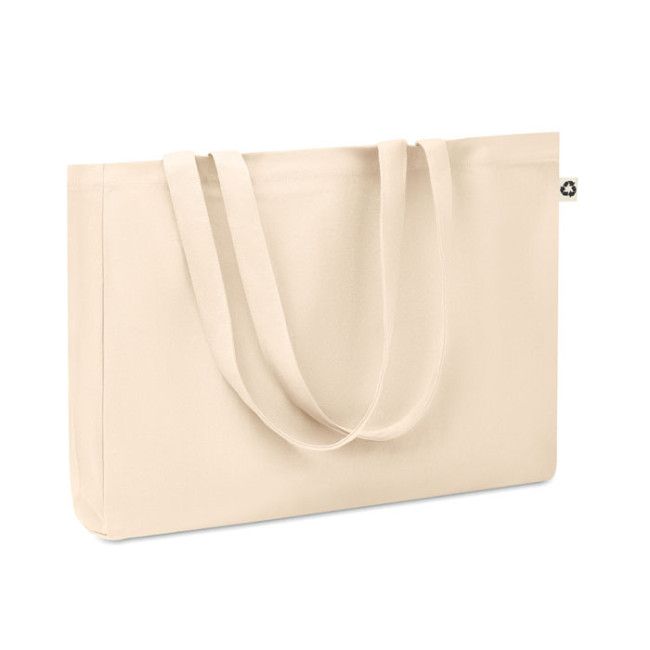 Shopper in cotone personalizzata con logo - RESPECT - Borsa in tela riciclata 280 gr/m