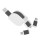 Cavo di ricarica 3 in 1 personalizzabile retrattile compatibile Lightning USB-C Micro USB
