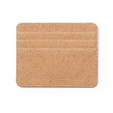 Portacarte personalizzabile sughero naturale con tecnologia RFID e 6 scomparti