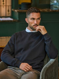Ribbed Interlock Crew Neck