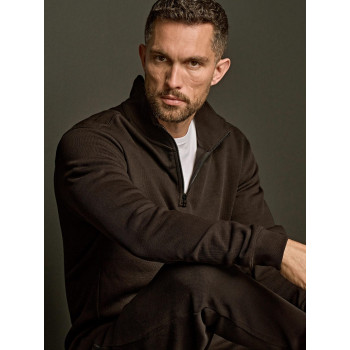 felpe uomo personalizzate - Ribbed Interlock Half Zip