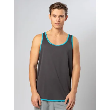 Canotta senza maniche personalizzabile Sprintex girocollo profondo bordi contrasto