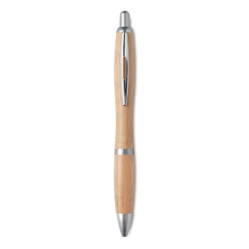 Penne in legno personalizzate con logo - RIO BAMBOO - Penna a sfera in ABS e bamboo