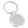 Portachiavi personalizzabile con anello piatto e retro in metallo cromato