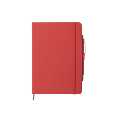Notebook personalizzabile con penna alluminio grip e copertina soft touch