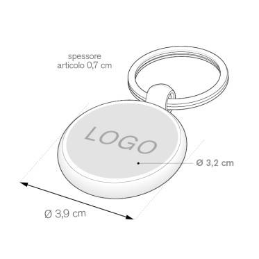 Portachiavi personalizzato con logo - gadget portachiavi aziendale - ROOTS