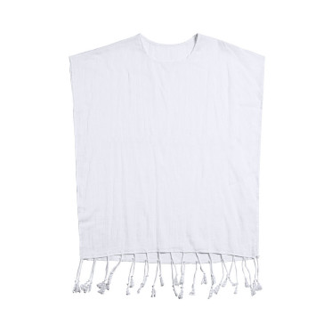 Kaftano personalizzato in cotone con frange decorative taglia unica adulto