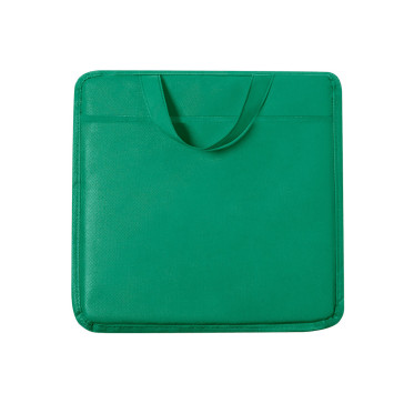 Cuscino personalizzabile in tessuto TNT con maniglia e tasca logo