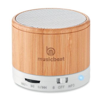 ROUND BAMBOO - Speaker wireless in bamboo