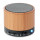 Speaker bluetooth wireless personalizzabile con luce LED e bamboo naturale