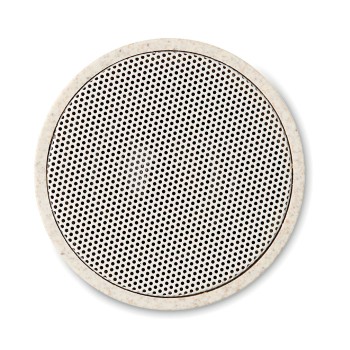 Speaker altoparlante personalizzato con logo - ROUND BASS+ - Speaker wireless in paglia