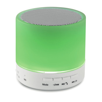 ROUND WHITE - Speaker wireless con LED