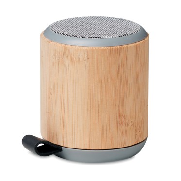 Speaker altoparlante personalizzato con logo - RUGLI - Speaker in bamboo senza fili 5.