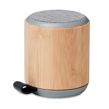 Speaker altoparlante personalizzato con logo - RUGLI - Speaker in bamboo senza fili