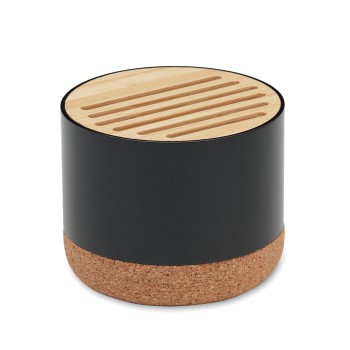Speaker altoparlante personalizzato con logo - RUMBA - Speaker in sughero e alluminio