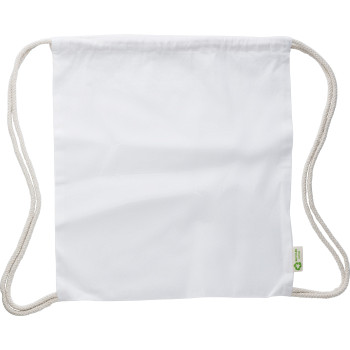 Zaini con lacci personalizzati con logo - Sacchetto con cordoncino Joy | Cotone riciclato | 120 g/m²