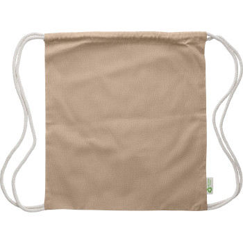 Zaini con lacci personalizzati con logo - Sacchetto con cordoncino Joy | Cotone riciclato | 120 g/m²
