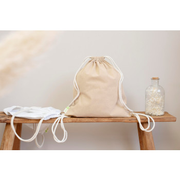 Zaini con lacci personalizzati con logo - Sacchetto con cordoncino Joy | Cotone riciclato | 120 g/m²
