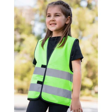 Gilet personalizzabile Korntex con fasce riflettenti 5 cm per bambini