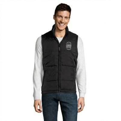 Scaldacorpo trapuntato personalizzabile con zip e tasche laterali