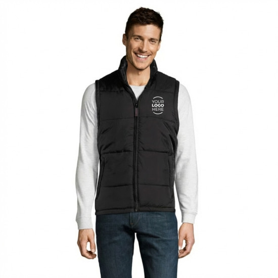 Scaldacorpo trapuntato personalizzabile con zip e tasche laterali