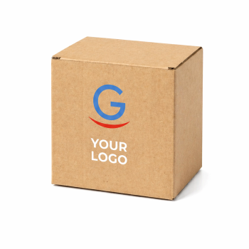 Scatole personalizzate con logo - Scatola personalizzabile per tazze in cartone riciclato con finitura kraft