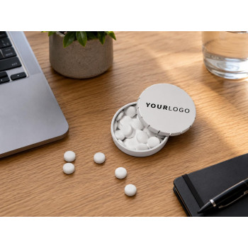 Caramelle cioccolatini personalizzati con logo - Scatolina di caramelle Anika | Chiusura a scatto
