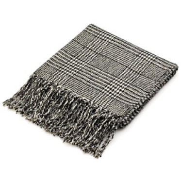 Sciarpa personalizzabile pied a poule nero/grigio/oro 160x40 cm