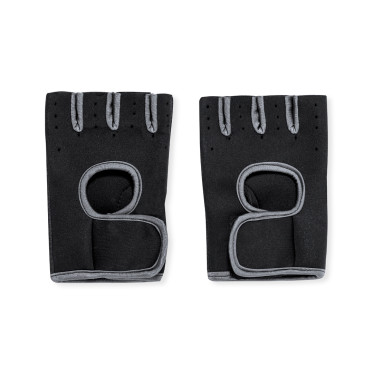 Guanto sportivo personalizzabile nero con chiusura a velcro