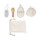 Set bagno personalizzabile con borsa in cotone spazzola pomice e spugna