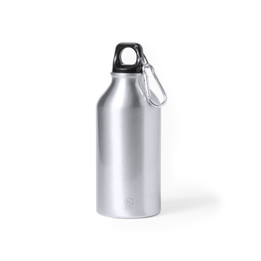 Borraccia personalizzabile in alluminio riciclato 400 ml BPA-free con moschettone
