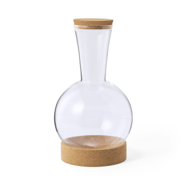 Decanter personalizzabile in vetro borosilicato 1.7 litri con sughero naturale