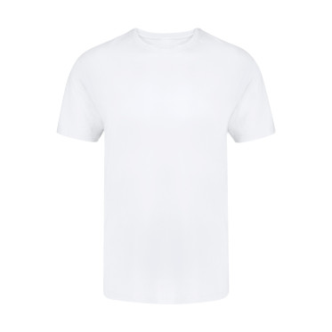 T-shirt personalizzabile in cotone maniche corte girocollo bianco
