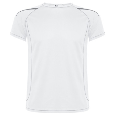 T-shirt tecnica personalizzabile con cuciture a contrasto e dettagli riflettenti