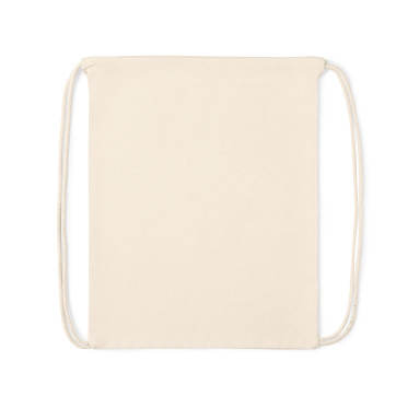 Zaino con coulisse personalizzabile 100% cotone naturale finitura grezza