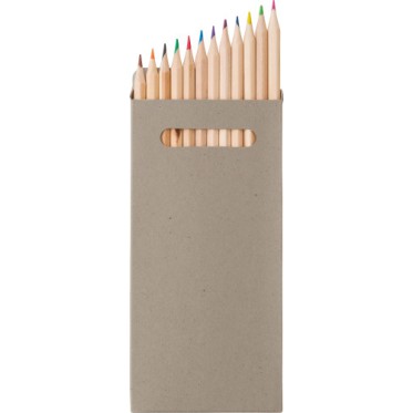 Giochi bambini personalizzati con logo - Set 12 matite in legno lunghe colorate Nina