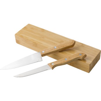 Gadget ecologico ecosostenibile personalizzato - regalo aziendale - Set 2 coltelli in bambù Tony