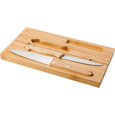 Set coltelli personalizzabili bamboo con chiusura magnetica Impression