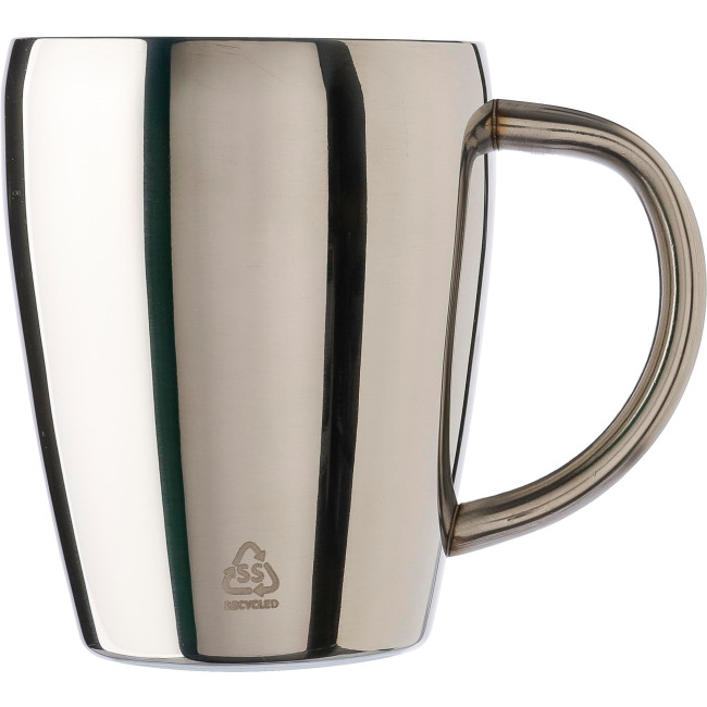 Tazze termiche personalizzate con logo - Set 2 tazze in acciaio inox riciclato, capacità 200 ml Naya