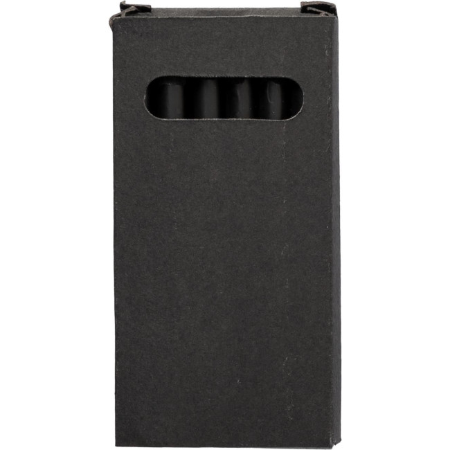 Set 6 matite colorate in legno con rifiniture in nero Holger